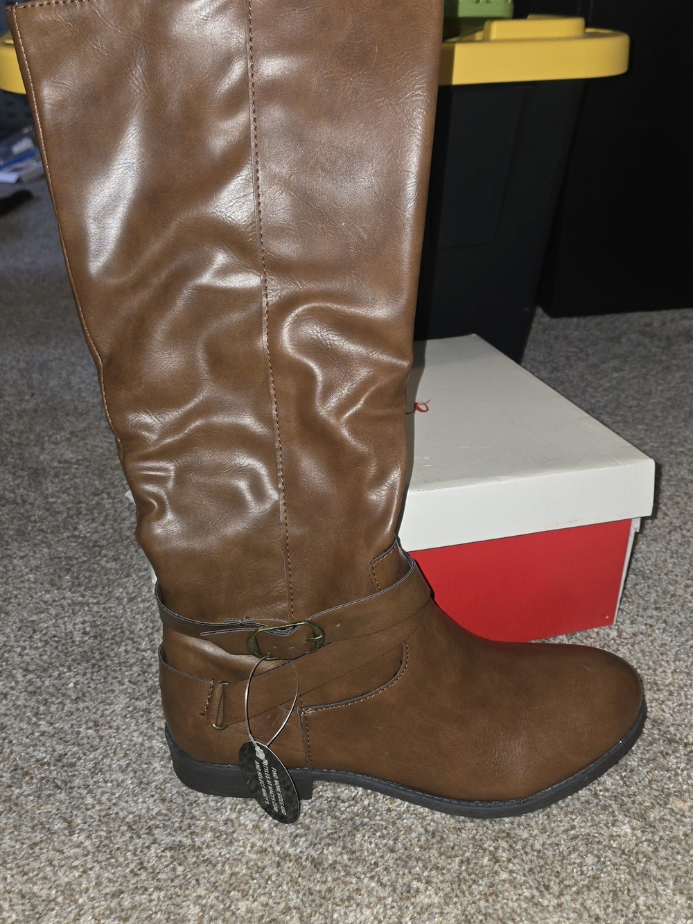 Style & Co. Tall Brown Riding Boots with Buckle- Women's Size: 9.5